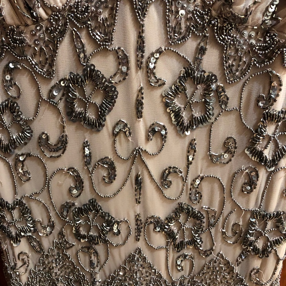 Pisarro Nights Embellished Mesh Gown